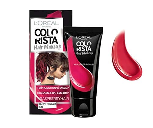 Image of Colorista Hair Makeup Temporary Brunette Hair Colour, Raspberry Pink