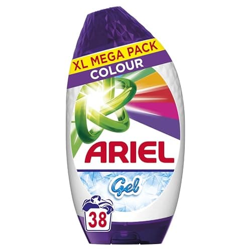 Image of Ariel Washing Liquid Laundry Detergent Gel, 38 Washes, Colour, Brrrilliant Stain Removal Even in 15˚C Or 15min
