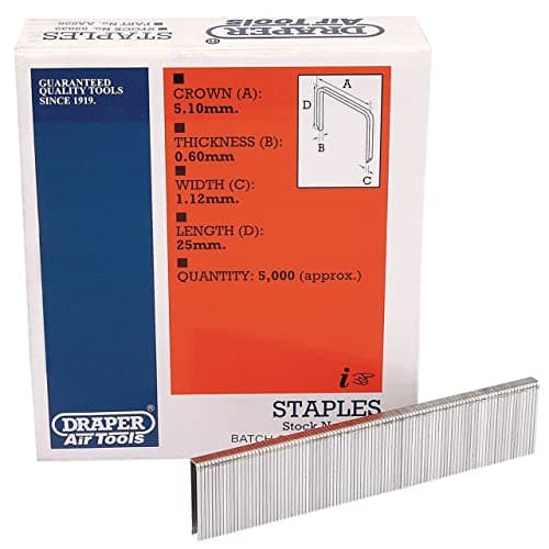 Image of Draper 59839 Staple, 25mm, Pack of 5000 , Blue