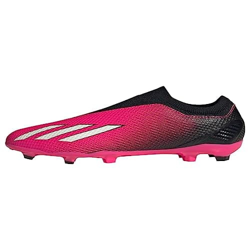 Image of adidas X SPEEDPORTAL.3 Laceless Firm Ground Soccer Shoe, Team Shock Pink/Zero Metallic/Black, 4.5 US Unisex Big Kid