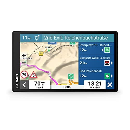 Image of Garmin Camper 795 Caravan/Motorhome GPS Sat Nav, Easy to read 7" display, EU maps, Custom Routing, Road Warnings, Live Traffic, Birdseye Direct Satellite Imagery, Michelin Green Guide, Voice Assistant