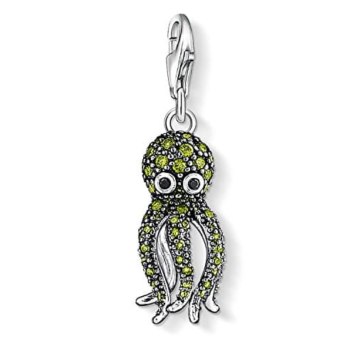 Image of Thomas Sabo Women Charm Pendant Octopus Charm Club 925 Sterling Silver 1047-051-6