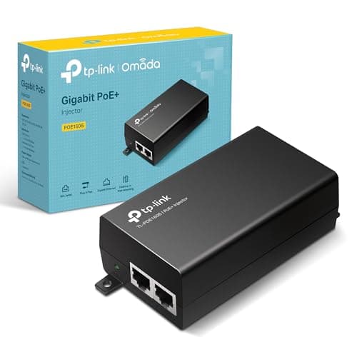 Image of TP-Link POE160S PoE+ Injector, IEEE 802.3af/at, 2× Gigabit Ports, Non-PoE to PoE Adapter, Supplies Up to 30W, Distance Up to 100m, Plug & Play, Wall/Desktop Mount, Idea for AP/IP Camera/IP Phone