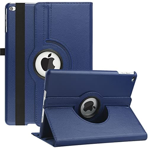 Image of Case for ipad Air 2/Air 1/iPad 9.7 Inch 2018/2017(5th/6th generation), 360 Degree Rotating Multi-Angle Viewing Folio Stand Cases with Auto Sleep/Wake (Blue)
