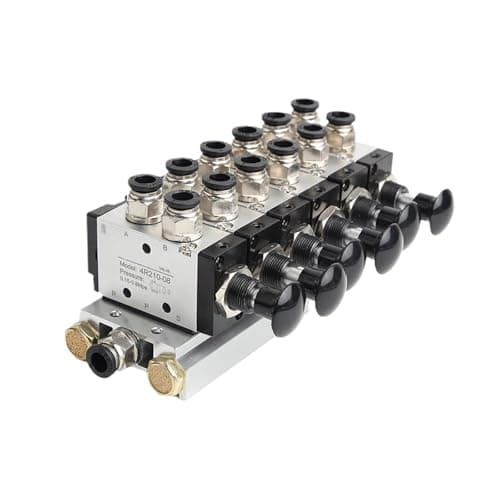 Image of YWRWUPMGK 4R210-08 2F-10F Manual 2 Way 5 Position Push and Pull Pneumatic Switch of Directional Combination(10 in 10 Out)