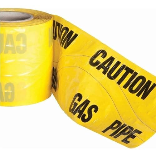 Image of PDL – PegDev - High-Visibility Underground Detectable Warning Tape Gas 150mm x 10m - Durable & Rot Resistant