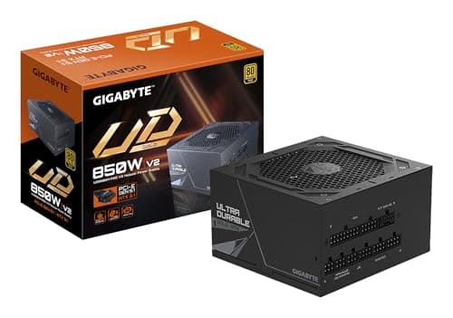 Image of Gigabyte UD850GM PG5 V2 80 Plus Gold Fully Modular 850w PCIe 5.0 Power Supply Unit, ATX 3.1, 12VHPWR GPU Connector, Flat Cables, 10 Year Warranty