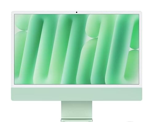 Image of 2024 Apple iMac with Apple M4 Chip with 10CPU & 10GPU (24-inch, 16GB RAM, 256GB SSD Storage) Green (Renewed)