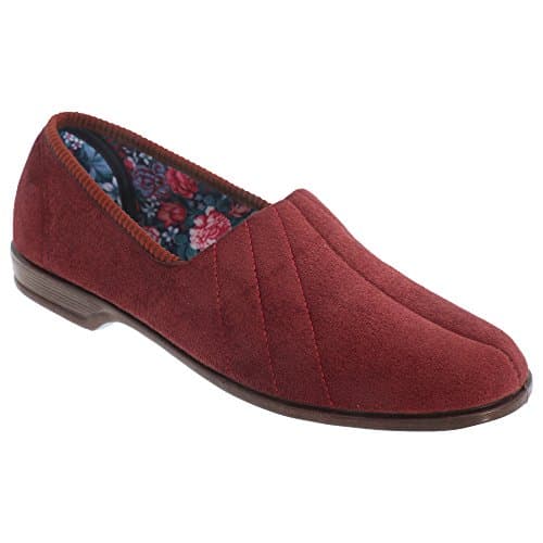 Image of Sleepers Womens/Ladies Audrey III Roll Top Velour Slippers (6 UK) (Regal)