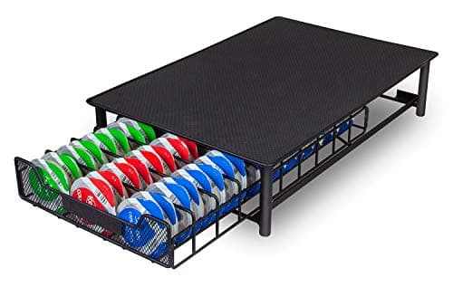 Image of Coffee Pod Holder | 60 Pod Capsules T-Disc Holder | Drawer Dispenser | Coffee Machine Stand in JET BLACK by Kitchen Stars