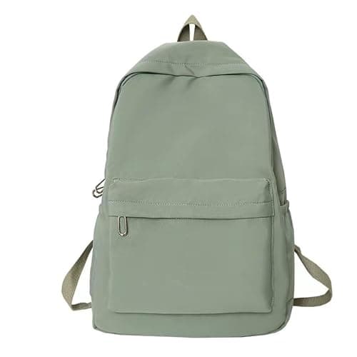 Image of YXQSED School Backpack Womens, Causal Travel School Bags for Teenage Girls Lightweight Rucksack Water Resistant Bookbag for College Womens Mens Green