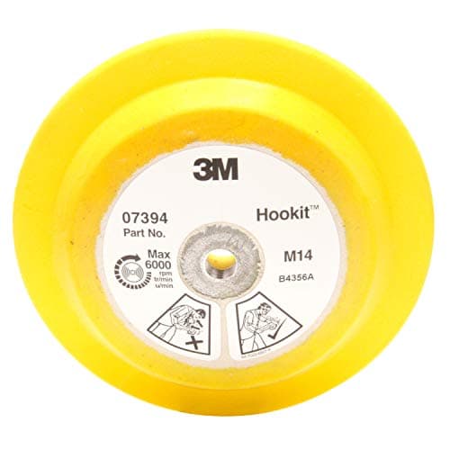 Image of 3M Hookit Disc Pad - For Hook and Loop Discs - Use With Random Orbital Sanders, Rotary Sanders, Angle Grinders - 178mm x 25mm x M14-2.0 Internal - 7349 - Single Pack