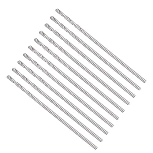 Image of METALLIXITY Drill Bit (0.7mm) 10Pcs, 4241 High-Speed Steel Straight Shank 118° Uncoated Bright Finish Drill Bit for Wood Plastic Iron Copper Aluminum Low Soft Metal