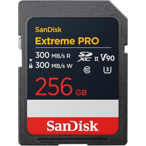 Image of SANDISK Extreme PRO SDXC card 256GB,UHS-II (Up to 300 MB/s read speeds, 300 MB/s write speeds, V90, Pro-level performance enables cinema-quality 8K video recording)