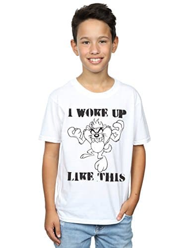 Image of LOONEY TUNES Boys Taz I Woke Up Like This T-Shirt 9-11 Years White
