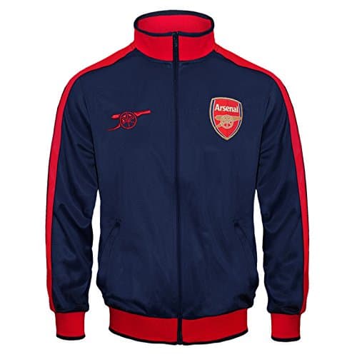 Image of Arsenal FC Official Football Gift Boys Retro Track Top Jacket Navy 12-13 Yrs XLB