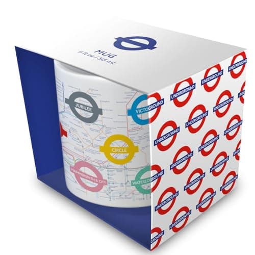 Image of Pyramid International Transport for London Underground White Pod Mug 11Oz / 315Ml – Official Tfl Souvenir Cup