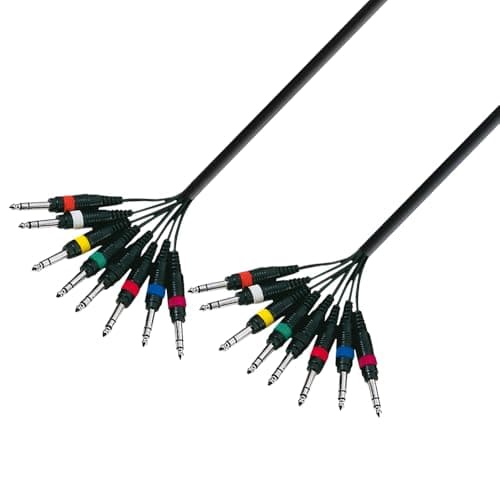 Image of Adam Hall 3m 8 x 6.3mm Jack Stereo to 8 x 6.3mm Jack Stereo Multicore Cable
