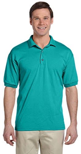 Image of Gildan Adult DryBlend Jersey Short Sleeve Polo Shirt (2XL) (Graphite Heather)