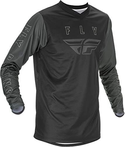 Image of Fly Racing 2021 F-16 Motocross Downhill Enduro MX Jersey (Black, Grey, Youth M)