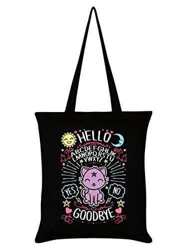 Image of Grindstore Kawaii Ouija Black Tote Bag 38x42cm