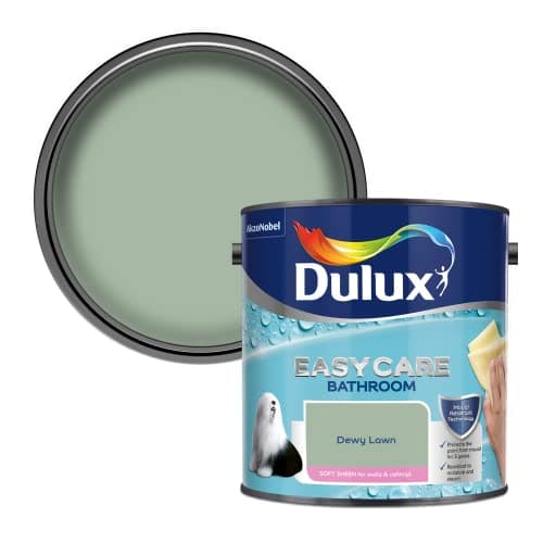 Image of Dulux Easycare bathroom Soft Sheen Paint - Dewy Lawn - 2.5L