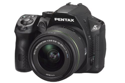 Image of Pentax K-30 DSLR Camera with 18-55mm WR Lens Kit - Black (16MP, CMOS APS‐C Sensor) 3 inch LCD