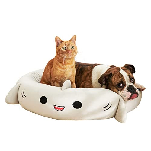 Image of Squishmallows Official 30-Inch Gordon Shark Pet Bed - Large Ultrasoft Official Plush Pet Bed