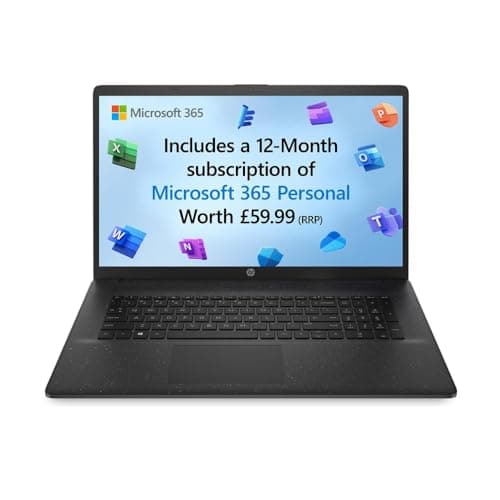 Image of HP 17-cn0534sa 17.3” Full HD Laptop (Intel Pentium Silver N5030, 4GB RAM, 128GB SSD, Windows 11) - Black