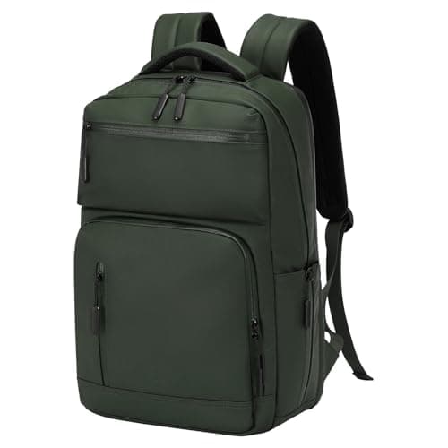Image of SUIKIHUM Waterproof Laptop Backpack for Men & Women, Flight Approved Anti-Theft Daypack with 15.6-inch Laptop Sleeve (Green)