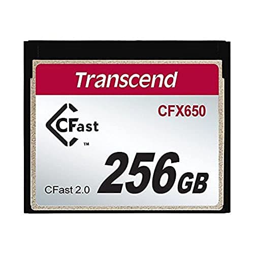 Image of Transcend 256GB CFast 2.0 Memory Card CFX650 SATA III 6Gb/s, Up to 510/370 MB/s,MLC NAND Flash,designed for Professional Cinematography in High-Resolution, Full HD and 4K Video Recording-TS256GCFX650