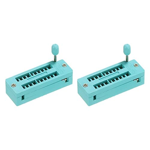 Image of PATIKIL Universal IC Test ZIF Socket 20 Pin 2.54mm Pitch for Microcontroller, Chip, Breadboard, Program IC's, 2 Pack