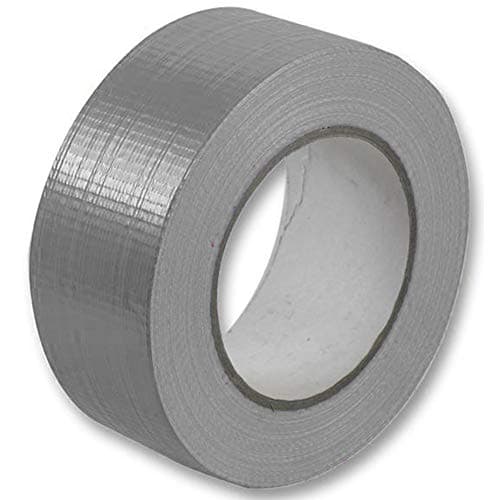 Image of Right Pack 1 x Premium Roll Silver/Grey Duct Tape 48mm x 50m (2”), Strong Heavy Duty Waterproof Cloth Gaffer Gaffa Book Binding Indoor Outdoor