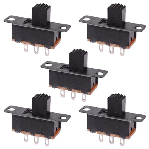 Image of 5 x Mini Miniature Model Railway Slide Switch 2-Position SPDT (Pack of 5)