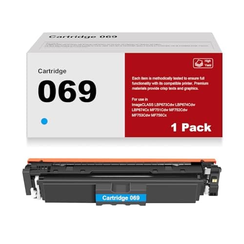 Image of 069 Toner Cartridge Replacement for Canon 069 069H for i-SENSYS LBP673Cdw LBP673C LBP674Cdw LBP674Cx MF751Cdw MF752Cdw MF753Cdw Printer - 1 Cyan