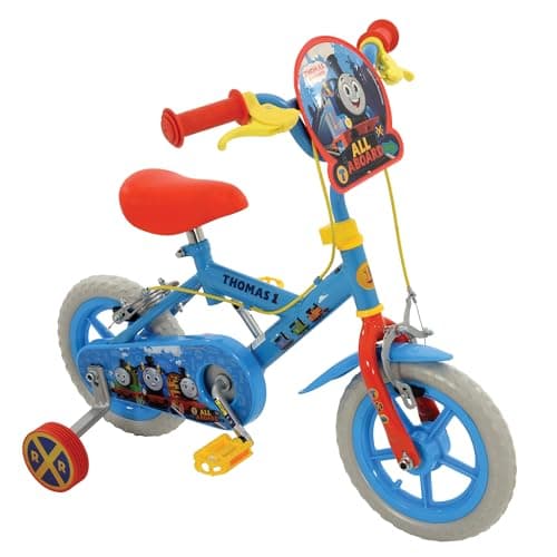 Image of Thomas & Friends 12 Inch Bike - For Boys and Girls - Officially Licensed Kids Bike with Stabilisers - Kids Cycle with Adjustable Handlebars and Seat -3+ Year Old - Kids Bicycle