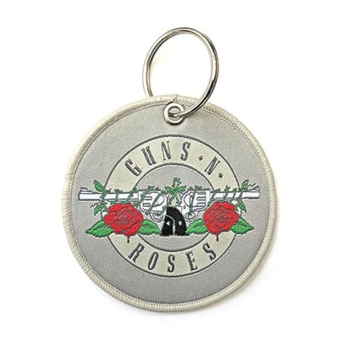 Image of Guns N Roses Circle Double-Sided Logo Keyring (One Size) (Grey)