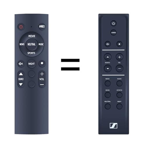 Image of TCNOUMT Replacement Remote Control Compatible with Sennheiser SB01-RC Ambeo Soundbar Surround Sound