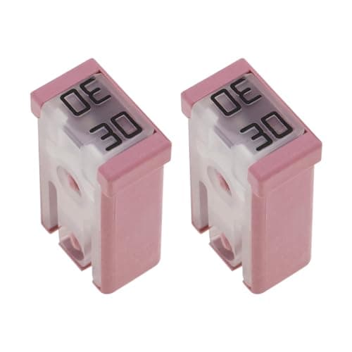 Image of YINETTECH 2Pcs 30AMP 32V Slotted Cartridge Fuses Miniature Cartridge with Female Terminals for 2.8 MM Male Terminals for Truck Compatible with Ford JAP