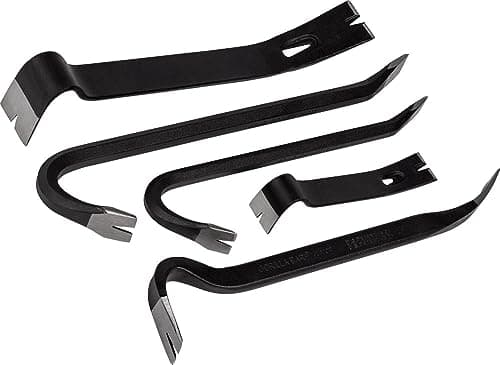 Image of Roughneck ROU64961 Ultimate Multi-Purpose Bar Set - 5 Piece Set Including: Utility Bar (7in & 13in), Wrecking Bar (12in &15in) & Gorilla Bar (14in)