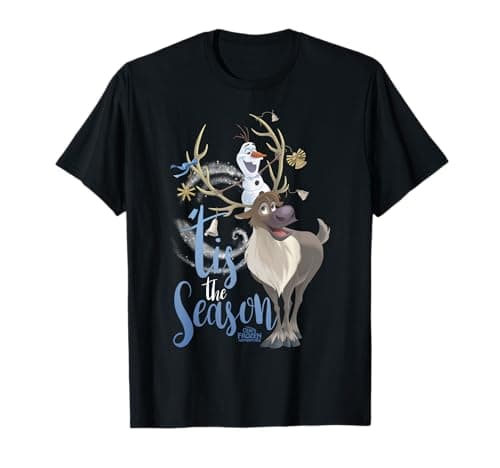 Image of Disney Frozen Olaf Sven Tis The Season Christmas T-Shirt T-Shirt