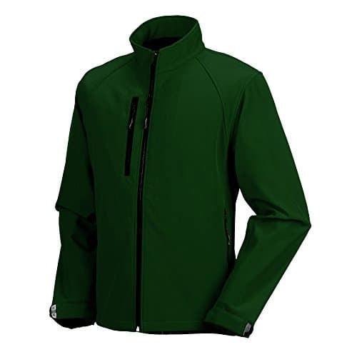 Image of Jerzees Colours Russell Mens Water Resistant & Windproof Softshell Jacket (4XL) (Bottle Green)