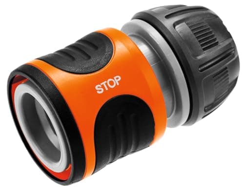 Image of Gardena Water Stop 13 mm (1/2 inch) and 15 mm (5/8 inch): Connector with Water Stop, Power Grip, Great Hose-gripping Power, Simple Replacement (18213-20)