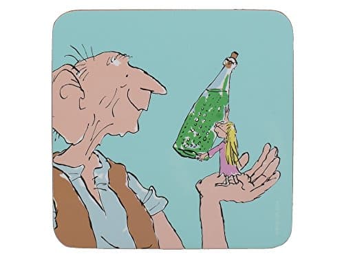 Image of Roald Dahl The BFG Colourful Cork-Backed Printed Coaster, 10.5 cm (4") - Blue