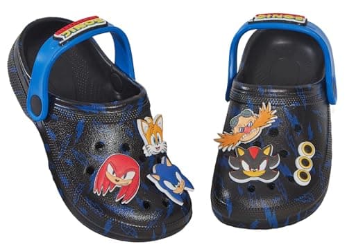 Image of Sonic The Hedgehog Boys Clogs Black/Blue 10 UK Child