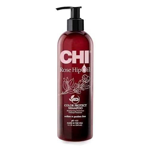 Image of CHI Rosehip Oil, Color Nurture, Protecting Shampoo, 340 ml, white