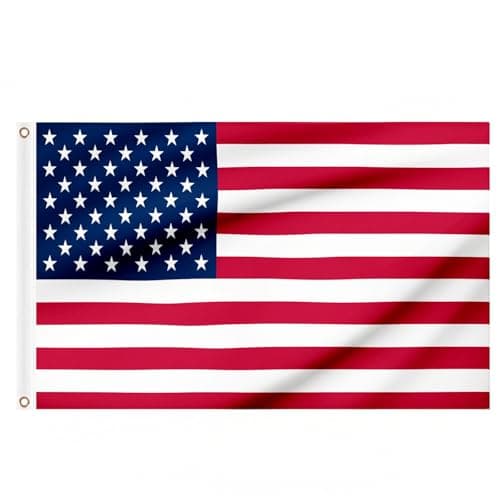 Image of American Flag 5ft x 3ft, Large America USA Flags with Brass Eyelets for 4th July Party Veterans Day Memorial Day Decorations