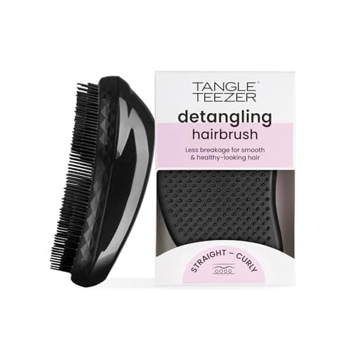 Image of Tangle Teezer Original Detangling Hairbrush - For Wet & Dry Hair - Detangling Brush for All Hair Types - Two-Tiered Teeth Reduce Breakage & Eliminate Knots - Panther Black
