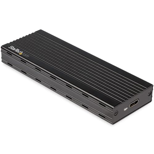 Image of StarTech.com USB-C 10Gbps to M.2 NVMe SSD Enclosure - Portable External M.2 NGFF PCIe Aluminum Case - 1GB/s Read/Write - Supports 2230, 2242, 2260, 2280 - TB3 Compatible - Mac & PC (M2E1BMU31C)