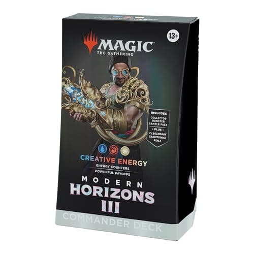 Image of Magic: The Gathering Modern Horizons 3 Commander Deck - Creative Energy (100-Card Deck, 2-Card Collector Booster Sample Pack + Accessories) (English Version)